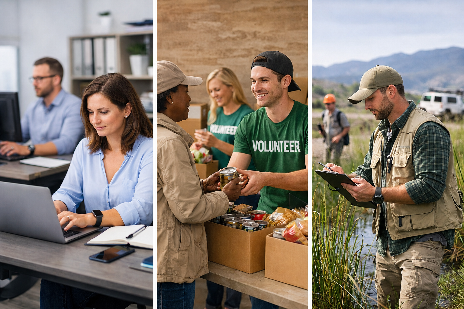 A selection of Volunteers
