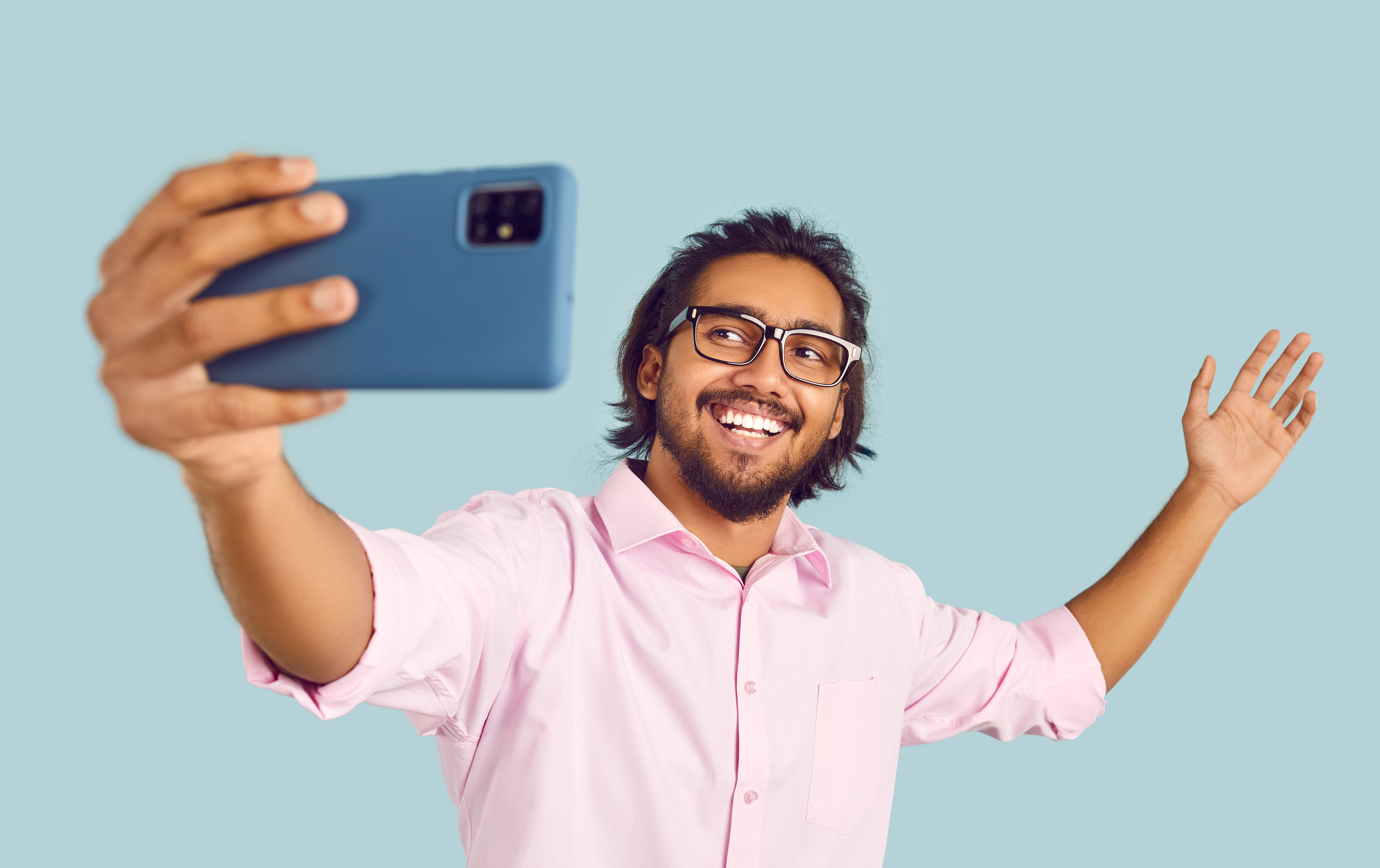 Person recording a video