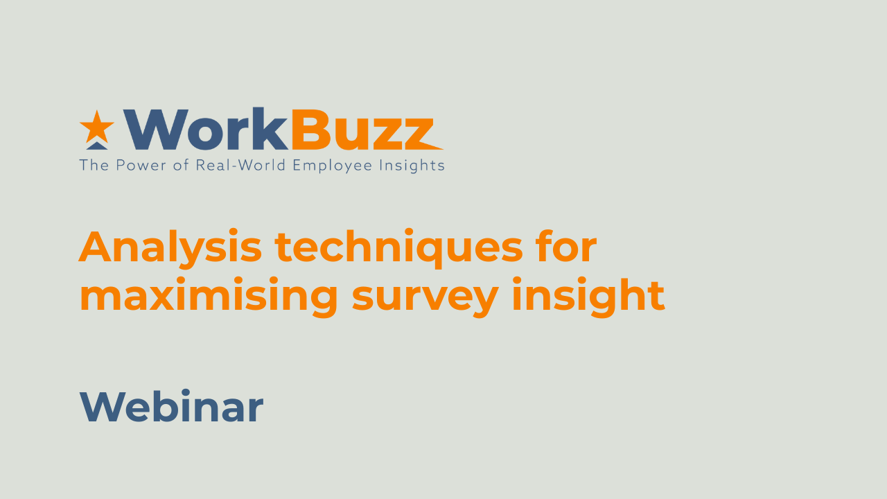 Analysis techniques for maximising survey insight