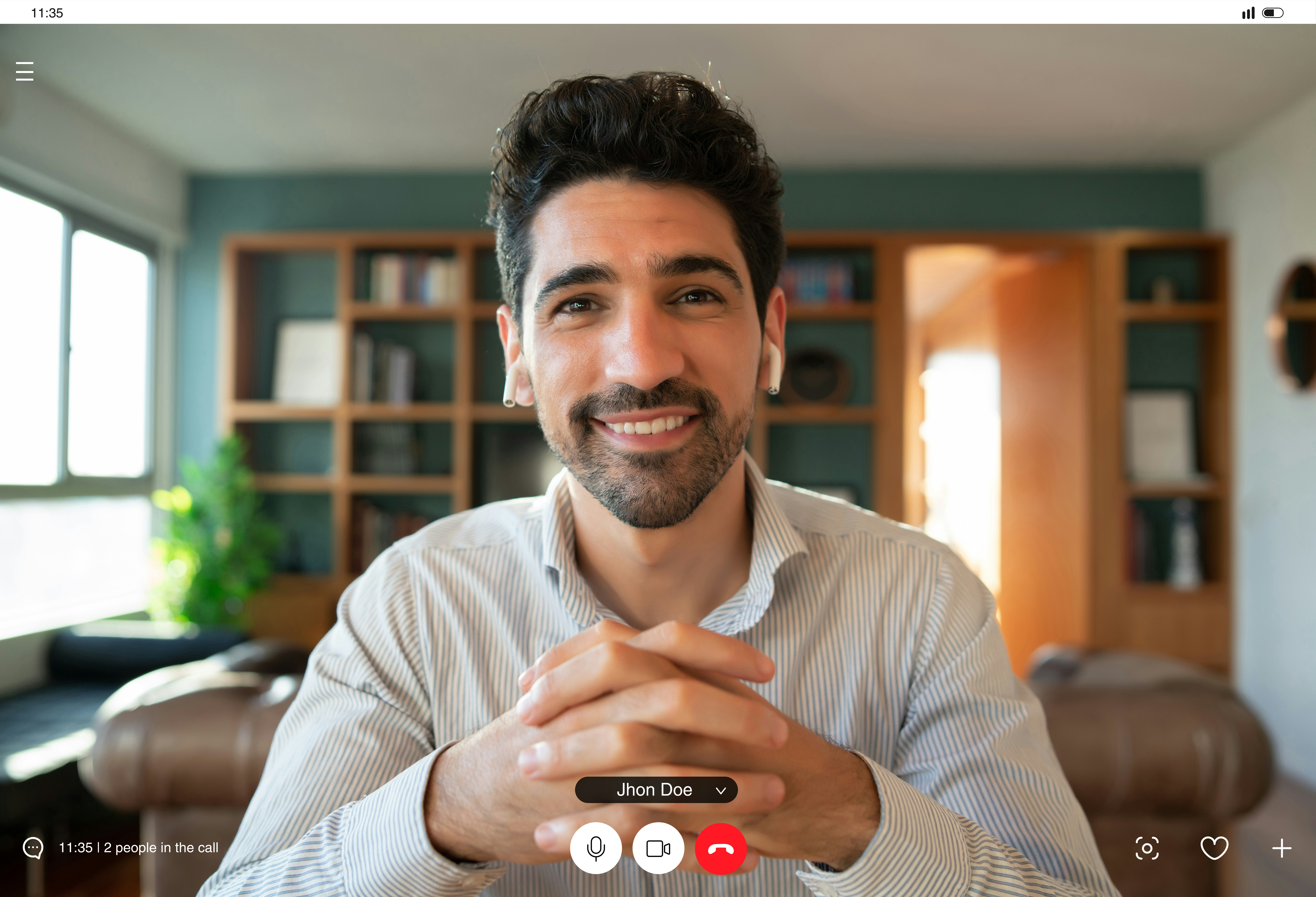 Senior leader appearing via video